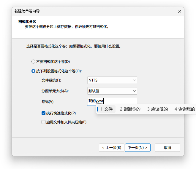 设置卷标